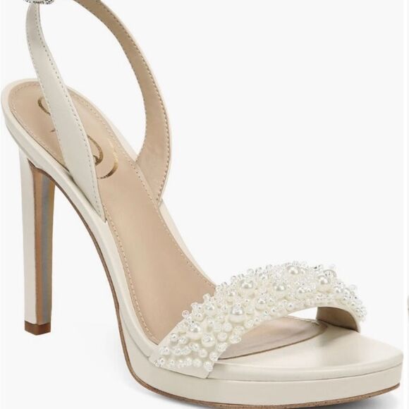 Sam Edelman  Rhinestone Ankle Strap Sandal  9.5M - Picture 1 of 10